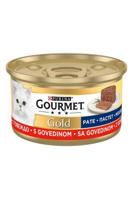 Gourmet Gold Kıyılmış Sığır Etli Yetişkin Kedi Konservesi 85 Gram - 1