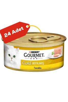 Gourmet Gold Kıyılmış Tavuk Etli Yetişkin Kedi Konservesi 24x85gr (24lü) - 1