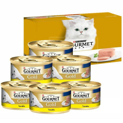 Gourmet Gold Kıyılmış Tavuklu Yetişkin Kedi Konservesi 6x85gr - 1