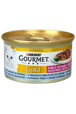 Gourmet Gold Okyanus Balığı ve Sebzeli Yetişkin Kedi Konservesi 85gr - 1