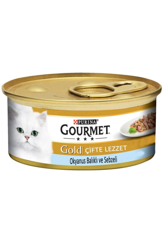 Gourmet Gold Okyanus Balığı ve Sebzeli Yetişkin Kedi Konservesi 85 gr - 1