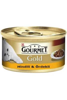 Gourmet Gold Parça Etli Hindili Ördekli Yetişkin Kedi Konservesi 85gr - 1