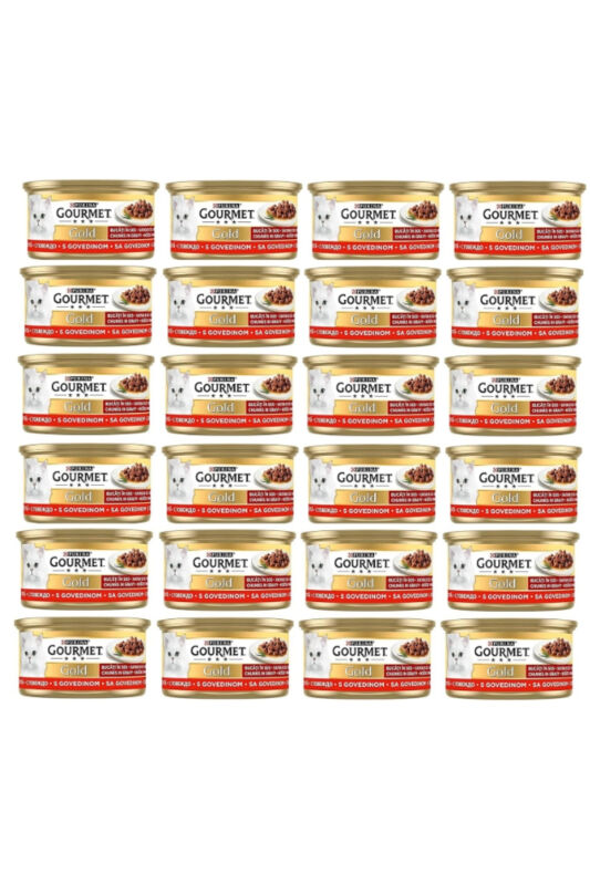 Gourmet Gold Parça Sığır Etli Soslu Yetişkin Kedi Konservesi 24x85 Gram - 2
