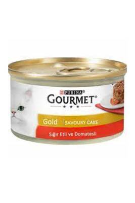 Gourmet Gold Savoury Cake Sığır Etli Ve Domatesli Yetişkin Kedi Konservesi 85gr - 1