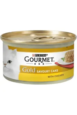 Gourmet Gold Savoury Cake Tavuk ve Havuçlu Yetişkin Kedi Konservesi 85gr - 1