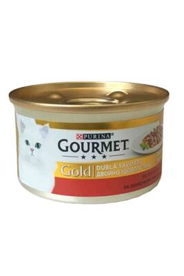 Gourmet Gold Sığır Etli ve Tavuklu Yetişkin Kedi Konservesi 85gr - 1