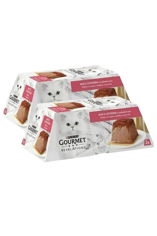 Gourmet Revelations Mousse Somonlu Sosla Kaplı Lezzet Kedi Ödül Yaşmama 2X57 gr 114 gr - 1
