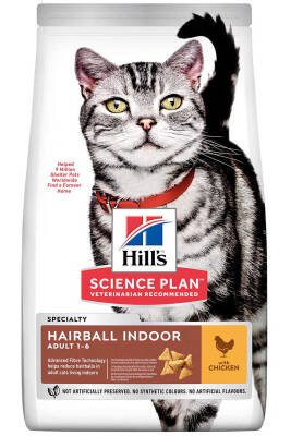 Hills Hairball Indoor Tüy Yumağı Önleyici Tavuklu Yetişkin Kedi Mamasi 1,5kg - 1