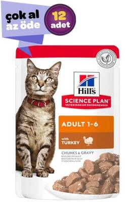 Hills Hindili Yetişkin Kedi Konservesi 12x85gr (12li) - 1