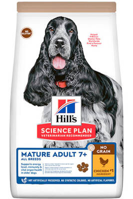 Hills Mature Adult 7+ Tahılsız Tavuklu Yaşlı Köpek Maması 12kg - 1