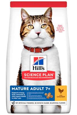 Hills Mature Adult 7+ Tavuklu Yaşlı Kedi Maması 1,5kg - 1