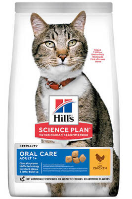 Hills Oral Care Ağız ve Diş Bakımı için Tavuklu Yetişkin Kedi Maması 1,5kg - 1