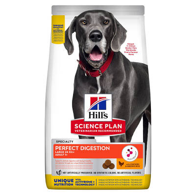 Hills Perfect Digestion Sindirim Destekleyici Tavuklu Büyük Irk Köpek Maması 14kg - 1