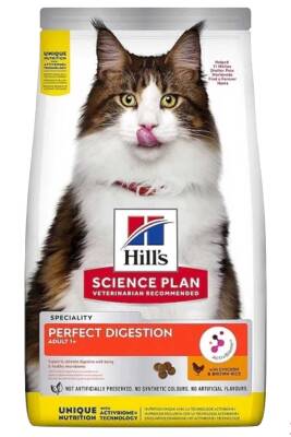 Hills Perfect Digestion Tavuklu ve Esmer Pirinçli Yetişkin Kedi Maması 1,5kg - 1