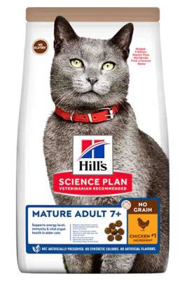 Hills Tahılsız Mature Adult +7 Tavuklu Yaşlı Kedi Maması 1,5kg - 1