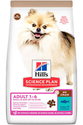 Hills Tahılsız Ton Balıklı Küçük ve Mini Irk Yetişkin Köpek Maması 1,5kg - 1