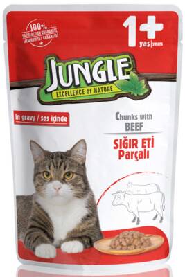 Jungle Gravy Biftekli Kedi Konservesi 100gr - 1