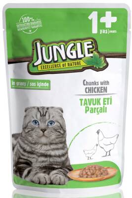 Jungle Gravy Tavuklu Kedi Konservesi 100gr - 1