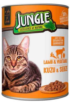 Jungle Kuzu Etli Sebzeli Kedi Konservesi 415gr - 1