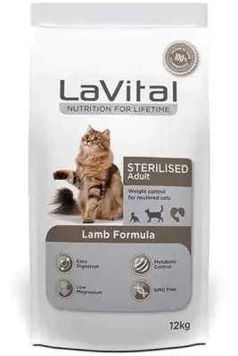 LaVital Kuzu Etli Kısırlaştırılmış Kedi Maması 12kg - 1