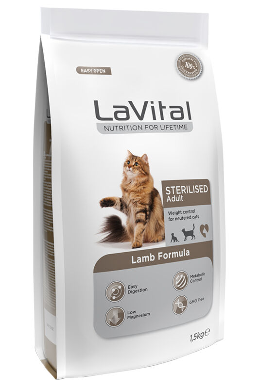 LaVital Kuzulu Kısırlaştırılmış Kedi Maması 1.5kg - 1
