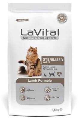 LaVital Kuzulu Kısırlaştırılmış Kedi Maması 1.5kg - 1