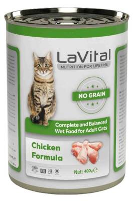 Lavital Tahılsız Tavuk Etli Ezme Yetiskin Kedi Konservesi 400gr - 1