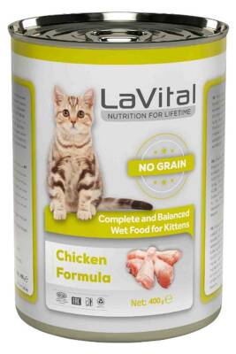 Lavital Tahılsız Tavuk Etli Yavru Kedi Konservesi 400gr - 1