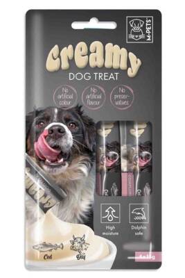 M-Pets Creamy Morina Balıklı Ve Biftekli Köpek Ödülü 4x15gr - 1