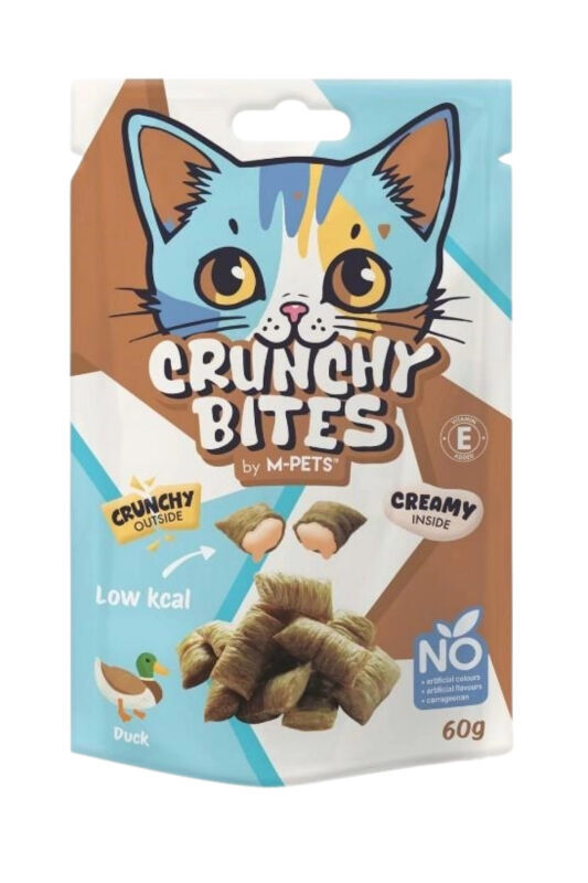M-Pets Crunchy Bites Ördekli Kedi Ödül Maması 60gr - 1