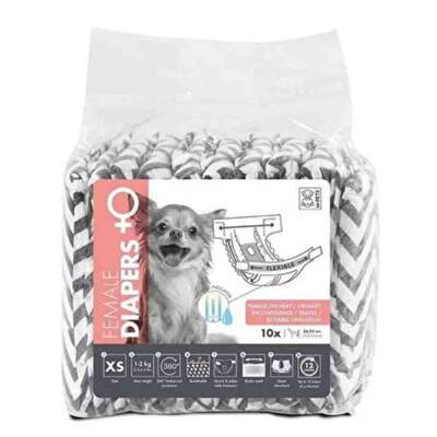 M-Pets Diapers Dişi Köpekler İçin Külot (XS) 10lu - 1