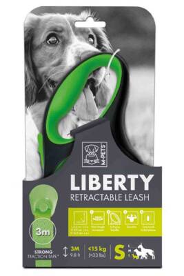 M-Pets Liberty Otomatik Şerit Gezdirme Kayışı Yeşil 3m S - 1