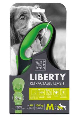 M-Pets Liberty Otomatik Şerit Gezdirme Kayışı Yeşil 5m M - 1