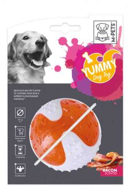 M-Pets Yummy Ball Et Aromalı Kauçuk Köpek Oyuncağı - 1