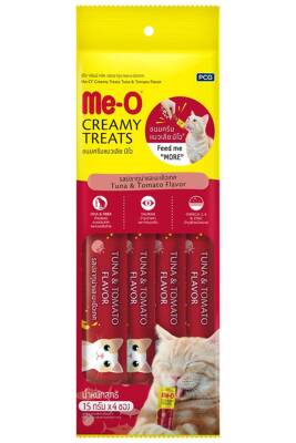 Me-o Creamy Ton Balıklı Domatesli Krema Sıvı Kedi Ödülü 4x15gr - 1