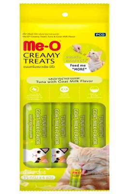 Me-O Creamy Treats Ton Balığı ve Keçi Sütlü Ek Besin ve Kedi Ödülü 4x15gr - 1