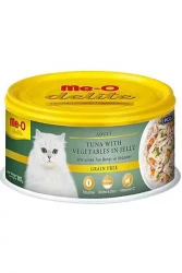 Me-O Delite Jöle İçinde Ton Balıklı ve Sebzeli Tahılsız Yetişkin Kedi Konservesi 80 GR 
