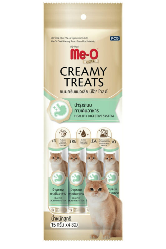 Me-O Gold Ton Balıklı ve Prebiyotik Destekli Krema Kedi Ödülü 4X15 Gram - 1