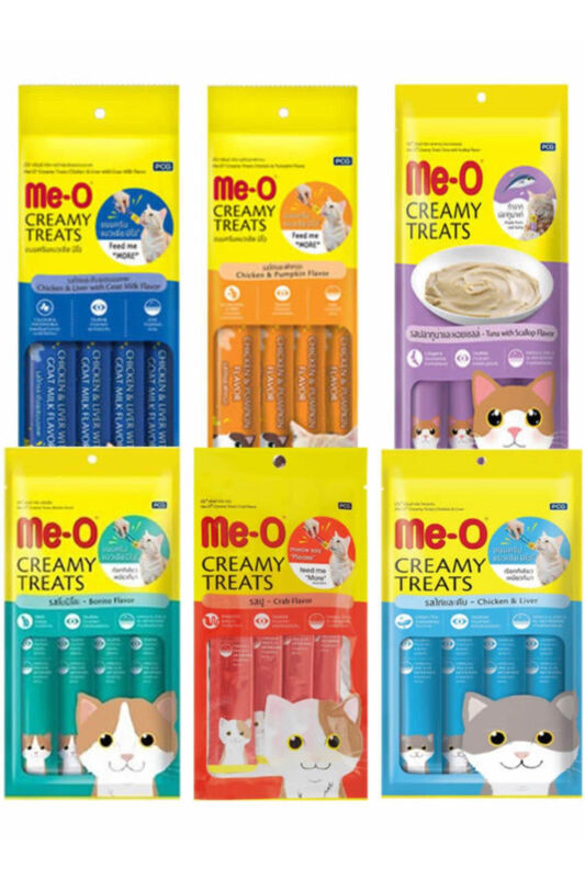 Me-O Kedi Ödülü - 6'lı Karma Paket (4x15 Gr) Ek Besin Ve Kedi Ödülü - 1