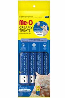 Meo Creamy Tavuk & Ciğer İle Keçi Sütlü Kedi Ödülü 4x15 Gr - 1