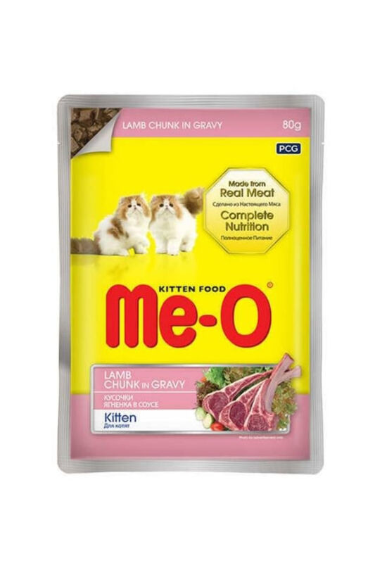 Meo Kitten Gravy Soslu Kuzulu Yavru Kedi Konservesi 80 Gr - 1
