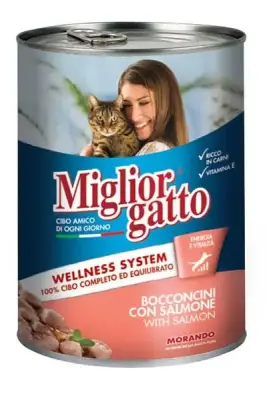 Miglior Gatto Somonlu Yetişkin Kedi Konservesi 405gr - 1