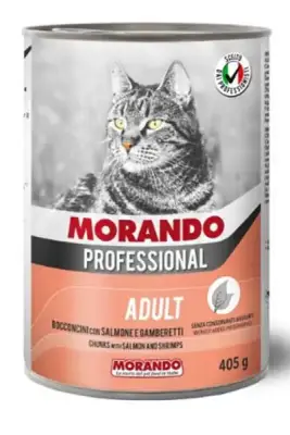 Morando Karides ve Somonlu Yetişkin Kedi Konservesi 405gr - 1