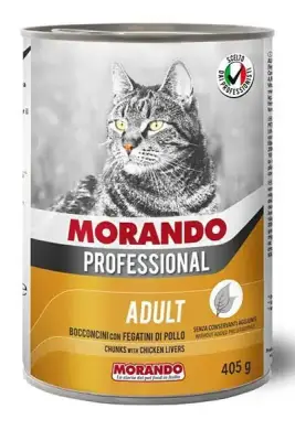 Morando Tavuklu ve Ciğerli Yetişkin Kedi Konservesi 405gr - 1