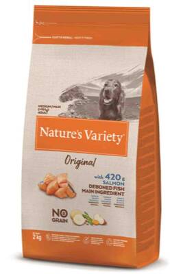 Natures Variety Original Somonlu Orta ve Büyük Irk Tahılsız Yetişkin Köpek Maması 2kg - 1