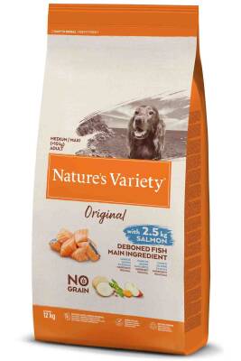 Natures Variety Original Somonlu Tahılsız Orta ve Büyük Irk Yetişkin Köpek Maması 12kg - 1