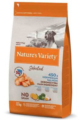 Natures Variety Selected Somonlu Mini Irk Tahılsız Köpek Maması 1,5kg - 1