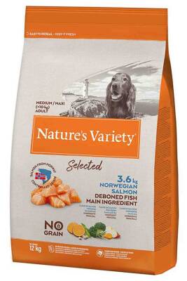 Natures Variety Selected Somonlu Tahılsız Orta ve Büyük Irk Yetişkin Köpek Maması 12kg - 1