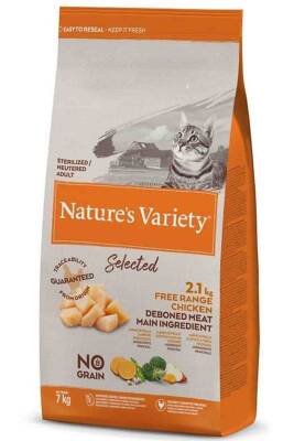 Natures Variety Selected Tavuk etli Tahılsız Kısırlaştırılmış Kedi Maması 7kg - 1