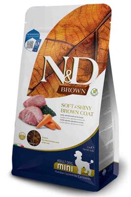 N&D Brown Kuzu Havuç Patates ve Spirulina Küçük Irk Yetişkin Köpek Maması 2kg - 1